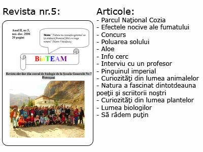 Revista nr. 5 BioTEAM Petroșani