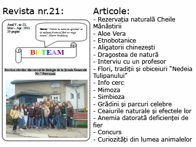 Revista nr. 21 BioTEAM Petroșani