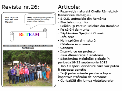 Revista nr. 26 BioTEAM Petroșani