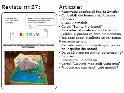 Revista nr. 27 BioTEAM Petroșani