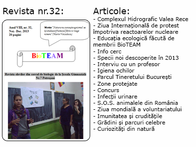 Revista nr. 32 BioTEAM Petroșani